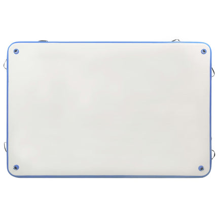 Tappeto Galleggiante Gonfiabile Blu e Bianco 300x200x15 cm