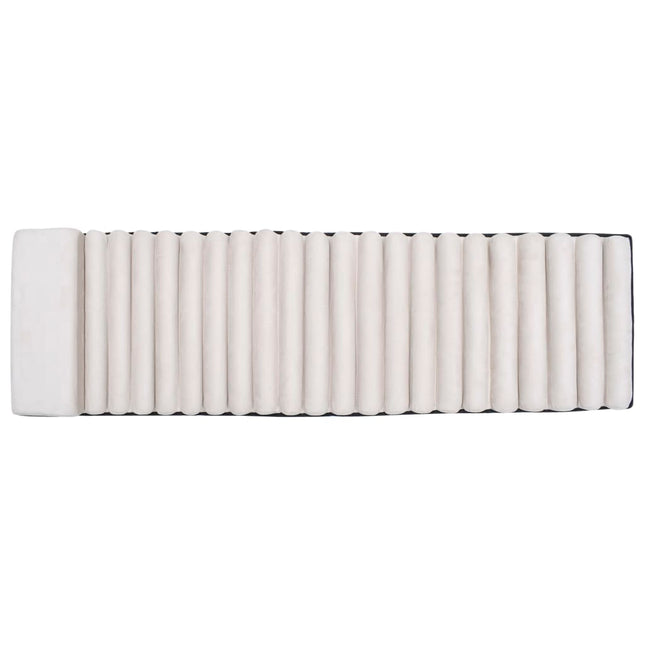 Cuscino per Lettino Prendisole Crema in Pelle Scamosciata