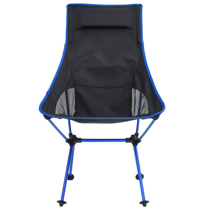 Sedia da Campeggio Pieghevole PVC e Acciaio Nero