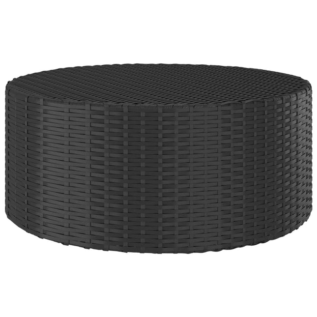 Tavolino da TÃ¨ Nero 68x68x30 cm in Polyrattan
