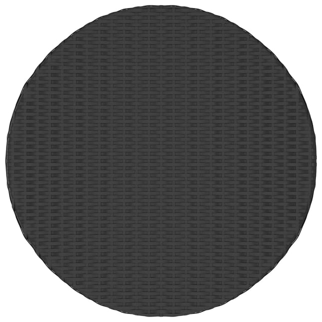 Tavolino da TÃ¨ Nero 68x68x30 cm in Polyrattan