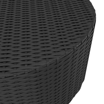 Tavolino da TÃ¨ Nero 68x68x30 cm in Polyrattan