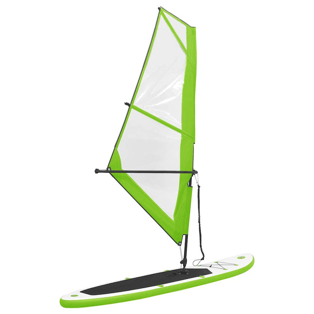 Set Tavola Gonfiabile da SUP con Vela Verde e Bianco