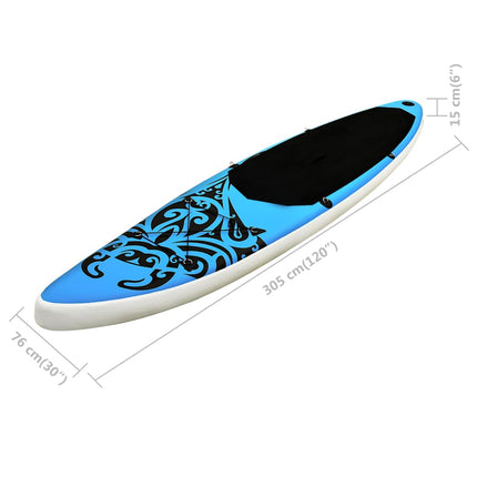 Set Tavola Gonfiabile da SUP 305x76x15 cm Blu