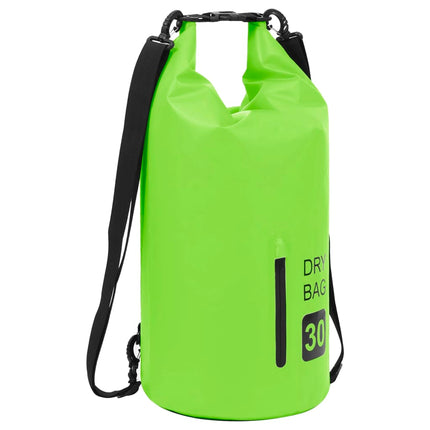 Borsa Impermeabile con Cerniera Verde 30 L in PVC