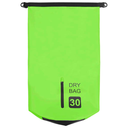 Borsa Impermeabile con Cerniera Verde 30 L in PVC