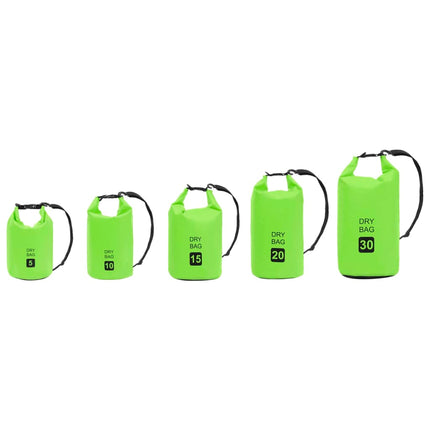 Borsa Impermeabile Verde 10 L in PVC
