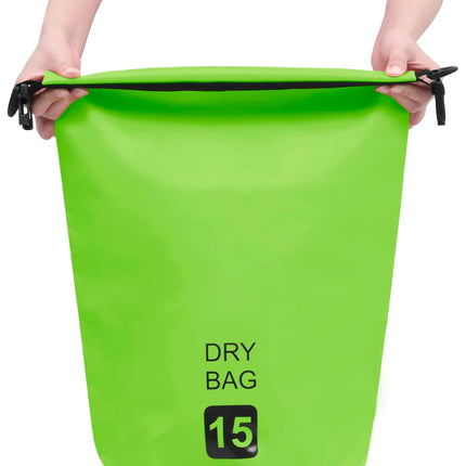 Borsa Impermeabile Verde 15 L in PVC