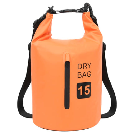 Borsa Impermeabile con Cerniera Arancione 15 L in PVC