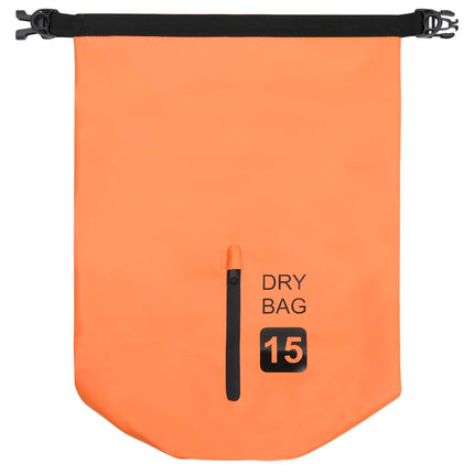Borsa Impermeabile con Cerniera Arancione 15 L in PVC
