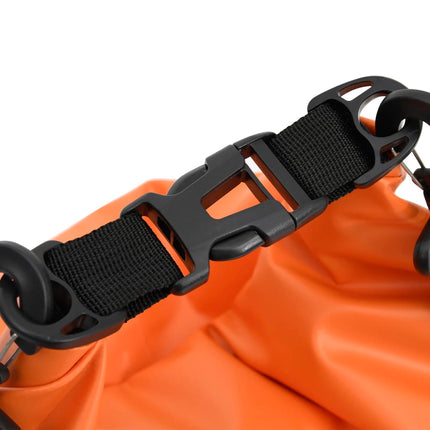 Borsa Impermeabile con Cerniera Arancione 15 L in PVC
