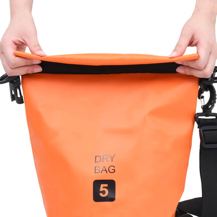 Borsa Impermeabile Arancione 5 L in PVC
