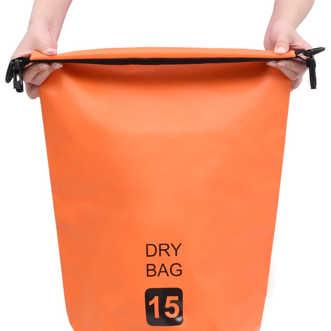 Borsa Impermeabile Arancione 15 L in PVC