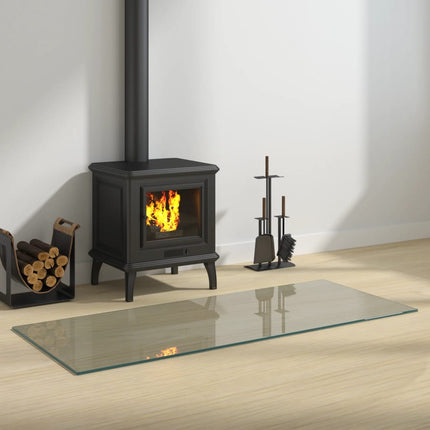 Lastra in Vetro per Caminetto Rettangolare 120x50 cm
