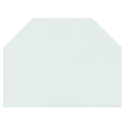Lastra in Vetro per Caminetto Esagonale 80x60 cm