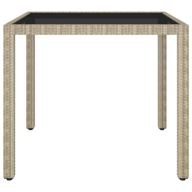 Tavolo da Giardino Beige 90x90x75 cm in Polyrattan