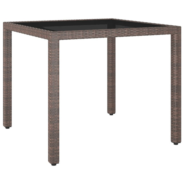 Tavolo da Giardino Marrone 90x90x75 cm in Polyrattan