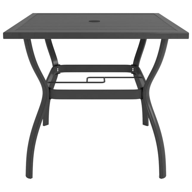 Tavolo da Giardino Antracite 81,5x81,5x72 cm in Acciaio