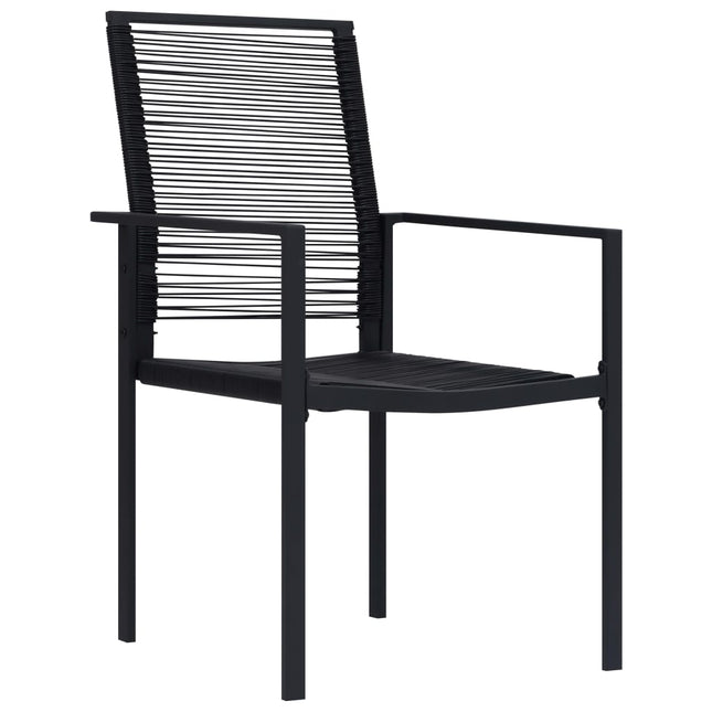 Sedie da Giardino 4 pz in Rattan Nero