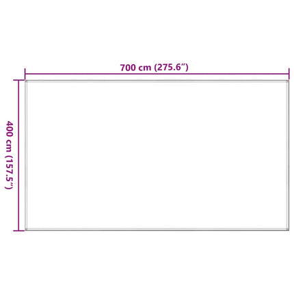 Tappeto da Tenda Antracite e Bianco 400x700 cm HDPE