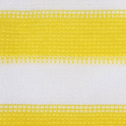 Paravento da Balcone Giallo e Bianco 90x500 cm in HDPE