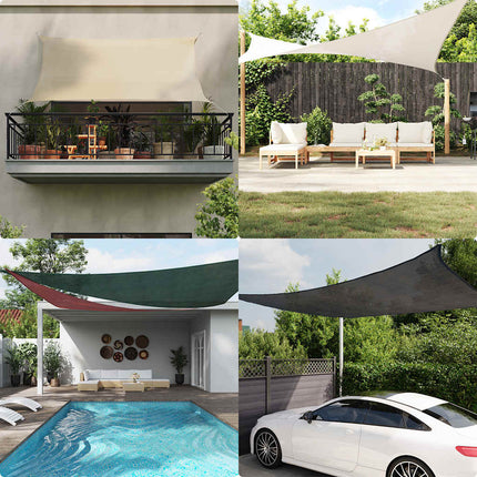 Vela Parasole 160 g/mÂ² Trapezio Nero 4/5x4 m in HDPE