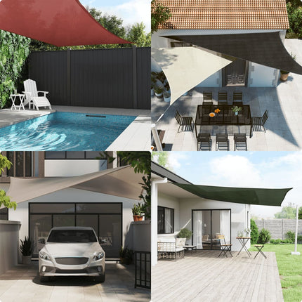 Vela Parasole 160 g/m² Marrone 3x4x4 m in HDPE