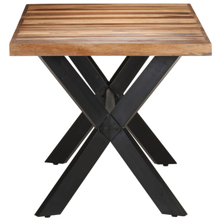 Tavolo da Pranzo 160x80x75 cm Legno Massello con Finitura Ambra