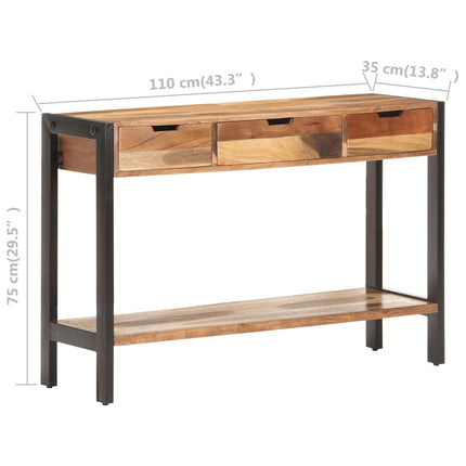 Credenza 110x35x75 cm in Legno Massello