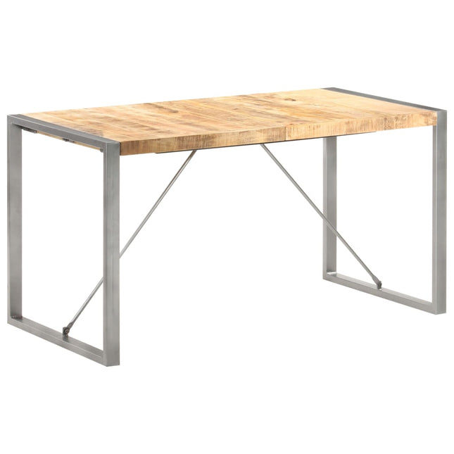 Tavolo da Pranzo 140x70x75 cm in Legno Massello di Mango Grezzo
