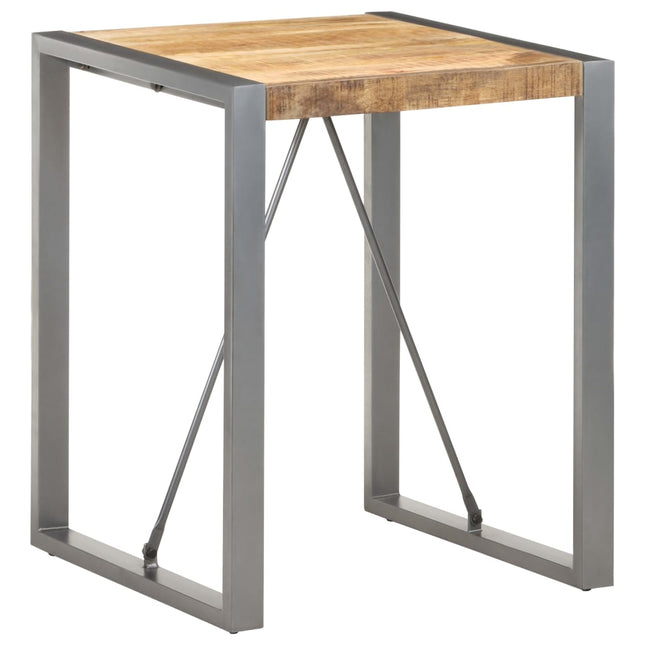 Tavolo da Pranzo 60x60x75 cm in Legno Massello di Mango Grezzo