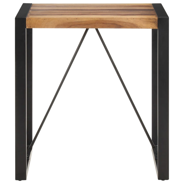 Tavolo da Pranzo 70x70x75 cm in Legno Massello di Acacia