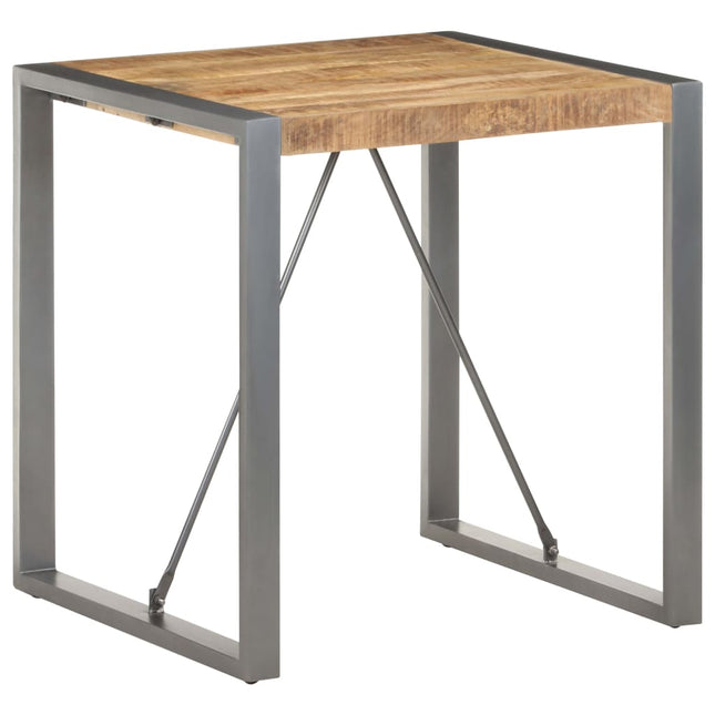 Tavolo da Pranzo 70x70x75 cm in Legno Massello di Mango Grezzo