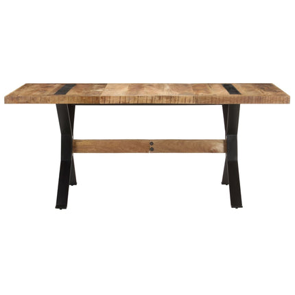 Tavolo da Pranzo 180x90x76 cm in Legno Massello di Mango Grezzo
