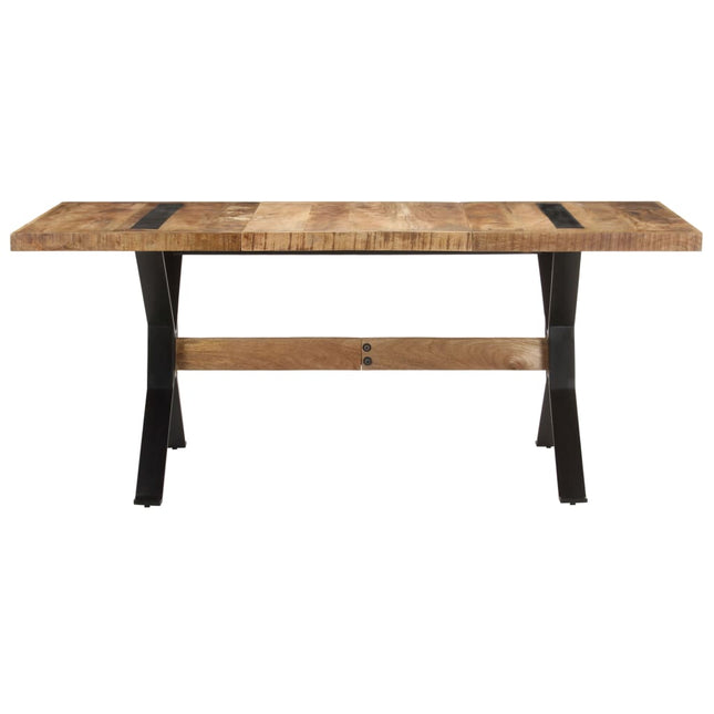 Tavolo da Pranzo 180x90x76 cm in Legno Massello di Mango Grezzo