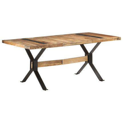 Tavolo da Pranzo 180x90x76 cm in Legno Massello di Mango Grezzo