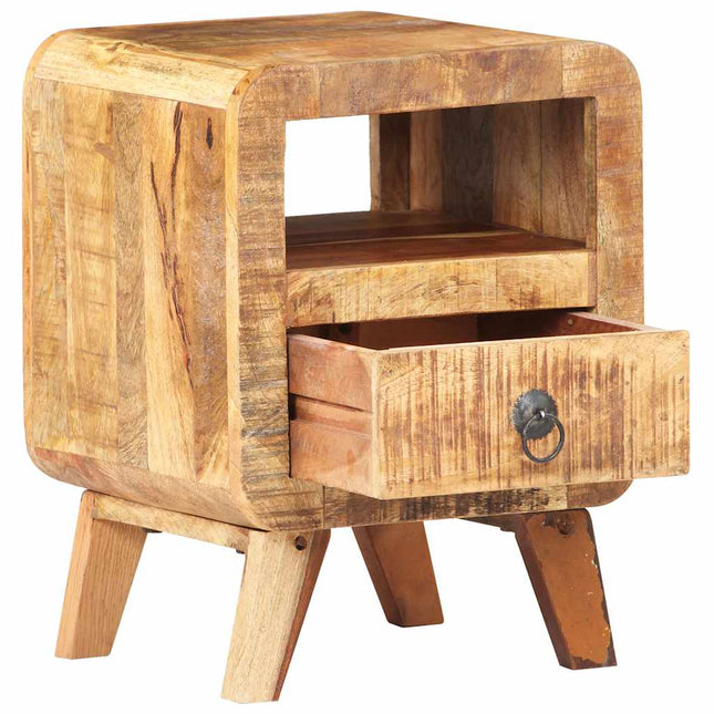 Comodino 30x30x41 cm in Legno di Mango Grezzo
