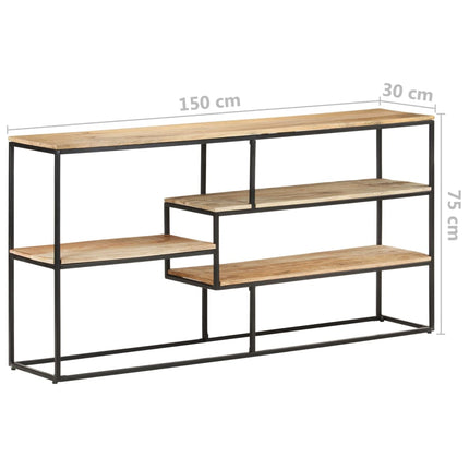 Credenza 150x30x75 cm in Legno di Mango Grezzo