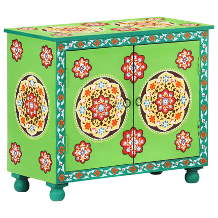 Credenza Dipinta a Mano Multicolore 70x35x60 cm Legno di Mango