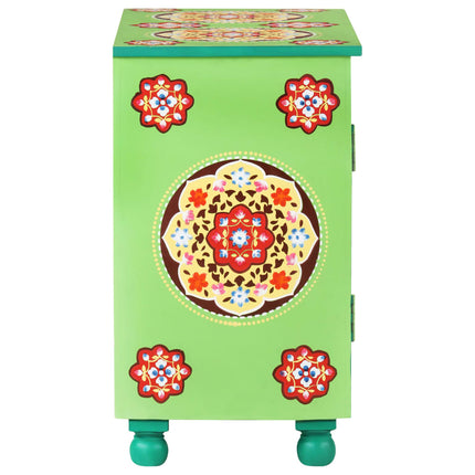 Credenza Dipinta a Mano Multicolore 70x35x60 cm Legno di Mango