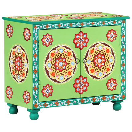 Credenza Dipinta a Mano Multicolore 70x35x60 cm Legno di Mango
