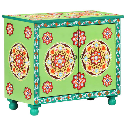 Credenza Dipinta a Mano Multicolore 70x35x60 cm Legno di Mango