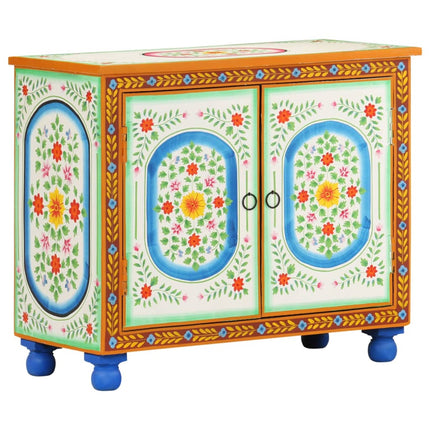 Credenza Dipinta a Mano 70x35x60 cm in Legno di Mango