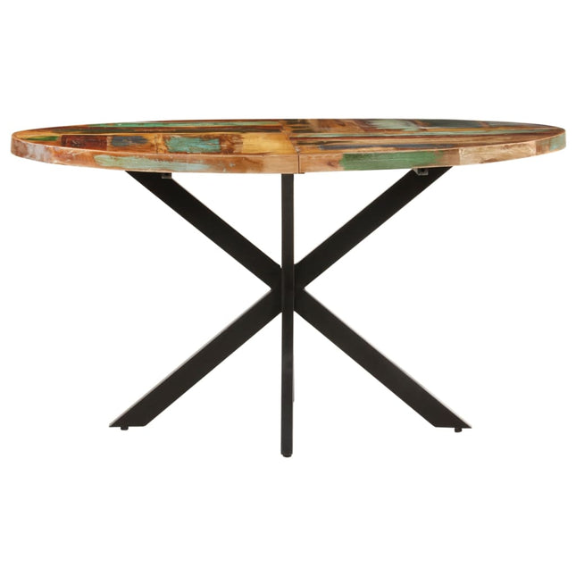 Tavolo da Pranzo 140x80x75 cm in Legno Massello di Rovere