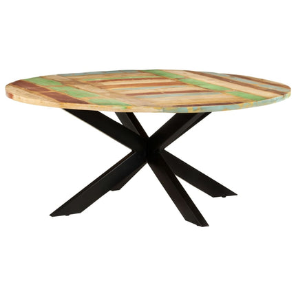 Tavolo da Pranzo Rotondo 175x75cm in Legno Massello di Recupero