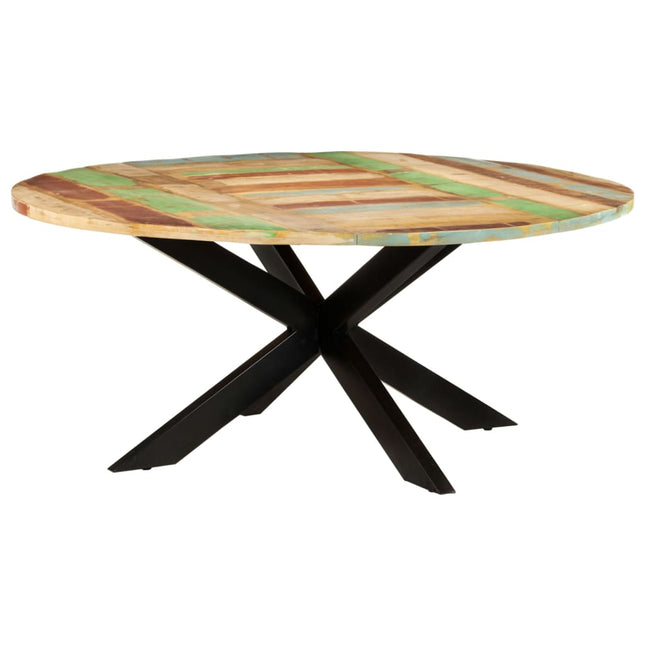 Tavolo da Pranzo Rotondo 175x75cm in Legno Massello di Recupero