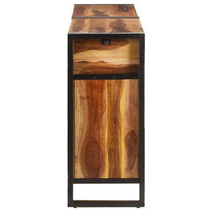 Credenza 172x35x80 cm in Legno di Acacia con Finitura Ambra