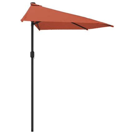 Ombrellone Balcone Palo Alluminio Terracotta 270x144x222cm MetÃƒÂ 