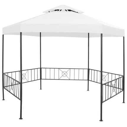 Gazebo da Giardino 323x275x265 cm Bianco 180 g/mÂ²