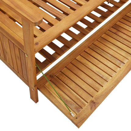 Cassapanca da Giardino 148 cm in Legno Massello di Acacia